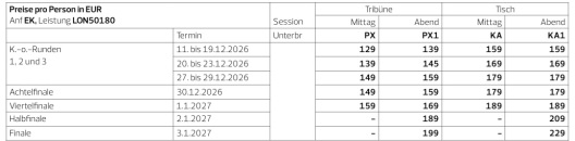 Tickets Darts WM 2026