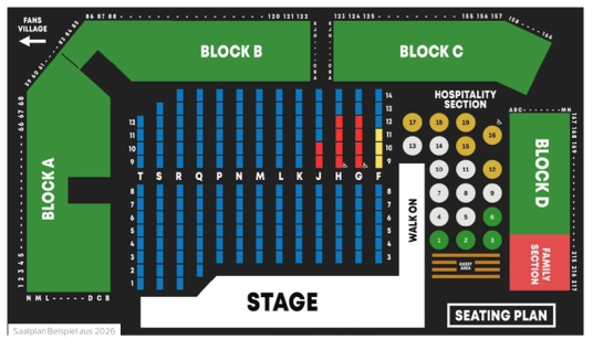 Darts WM Sitzplan